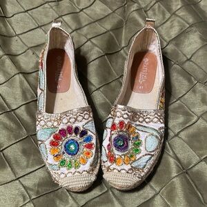 PATRIZIA by Spring Step “Mathis” Embroidered Canvas Espadrille Slip on